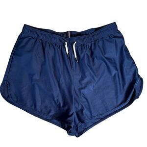 FOURLAPS Pace Athletic Running Shorts.  Women's Navy Blue Size Large